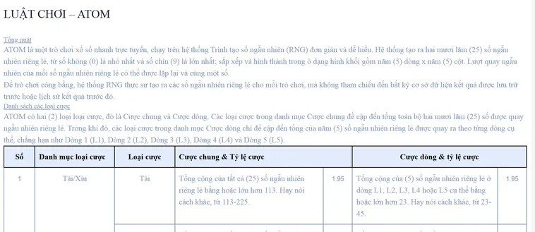 Quay Số Atom Tại Bin88 Sảnh Cược Đẳng Cấp Với Tỷ Lệ Thắng Siêu Khủng