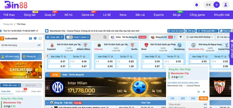 Đa Dạng Các Loại Kèo Cược Tại Thể Thao K-Sports Bin88 Thiên Đường Cá Cược Hấp Dẫn
