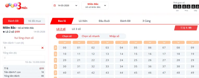 Lô Đề 3 Miền Tại Bin88 Bùng Nổ Giải Thưởng Lớn Hấp Dẫn Dành Cho Cao Thủ