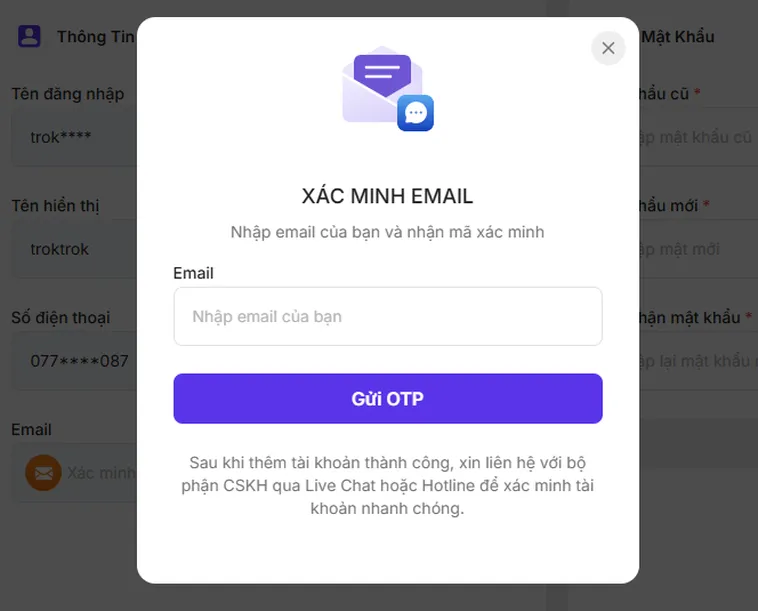 Xác minh tài khoản - đa tầng - an toàn - bảo mật.