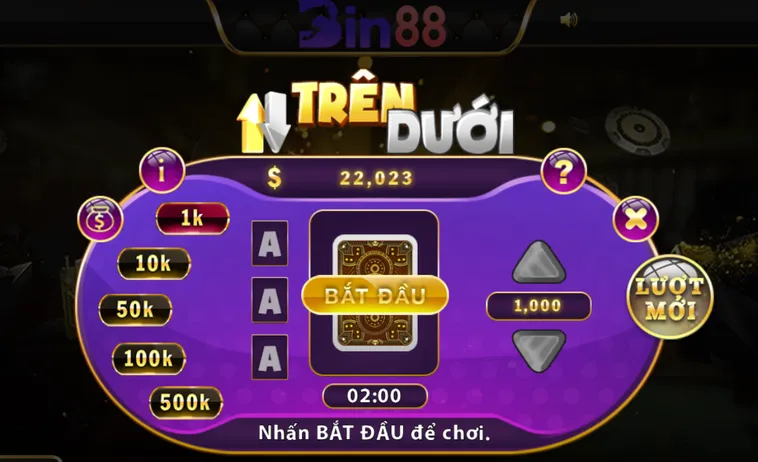 Game Nhanh Trên Dưới Tại Bin88 Bùng Nổ Giải Thưởng Lớn Hấp Dẫn Dành Cho Cao Thủ